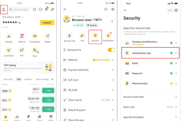 如何在币安App使用币安验证器进行双重身份验证(2FA)