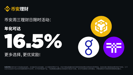 币安周三理财日：新限时活动不容错过（2024-08-14）